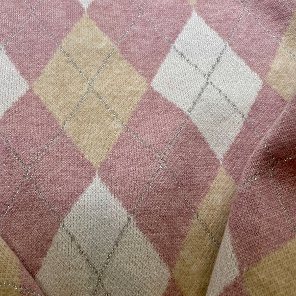 Buffalo David Bitton Pink and Cream Argyle Sweater - Picture 11 of 13